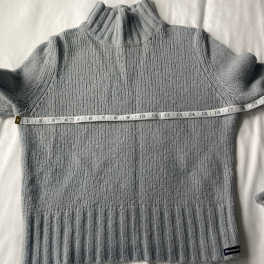 Light Gray Mock Neck Women's Sweater - Picture 5 of 5